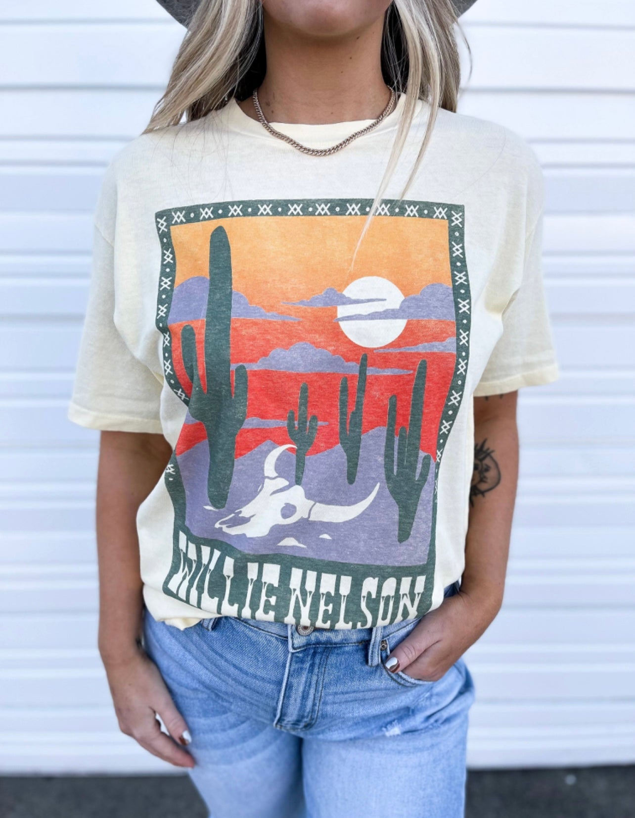 DAYDREAMER Oversize WILLE NELSON Austin Texas Weekend Tee Top