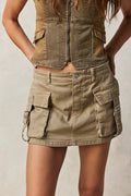 FREE PEOPLE Denim CARGO Skort