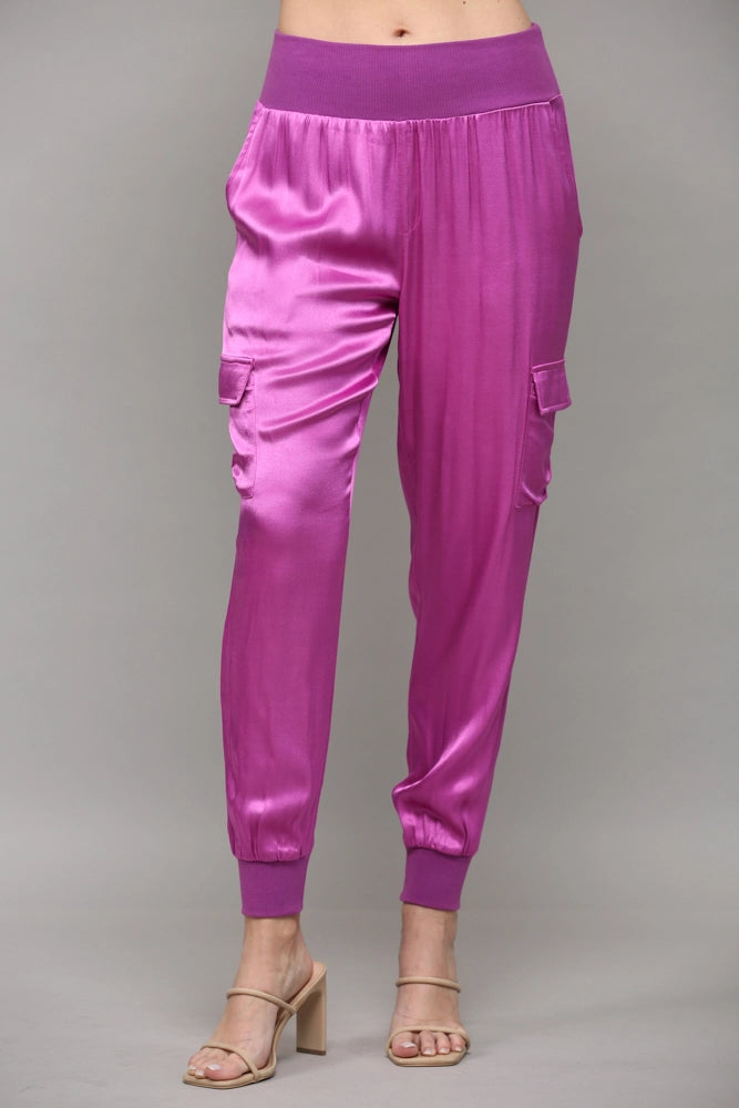 DISTRACT Satin Cargo Jogger Pant