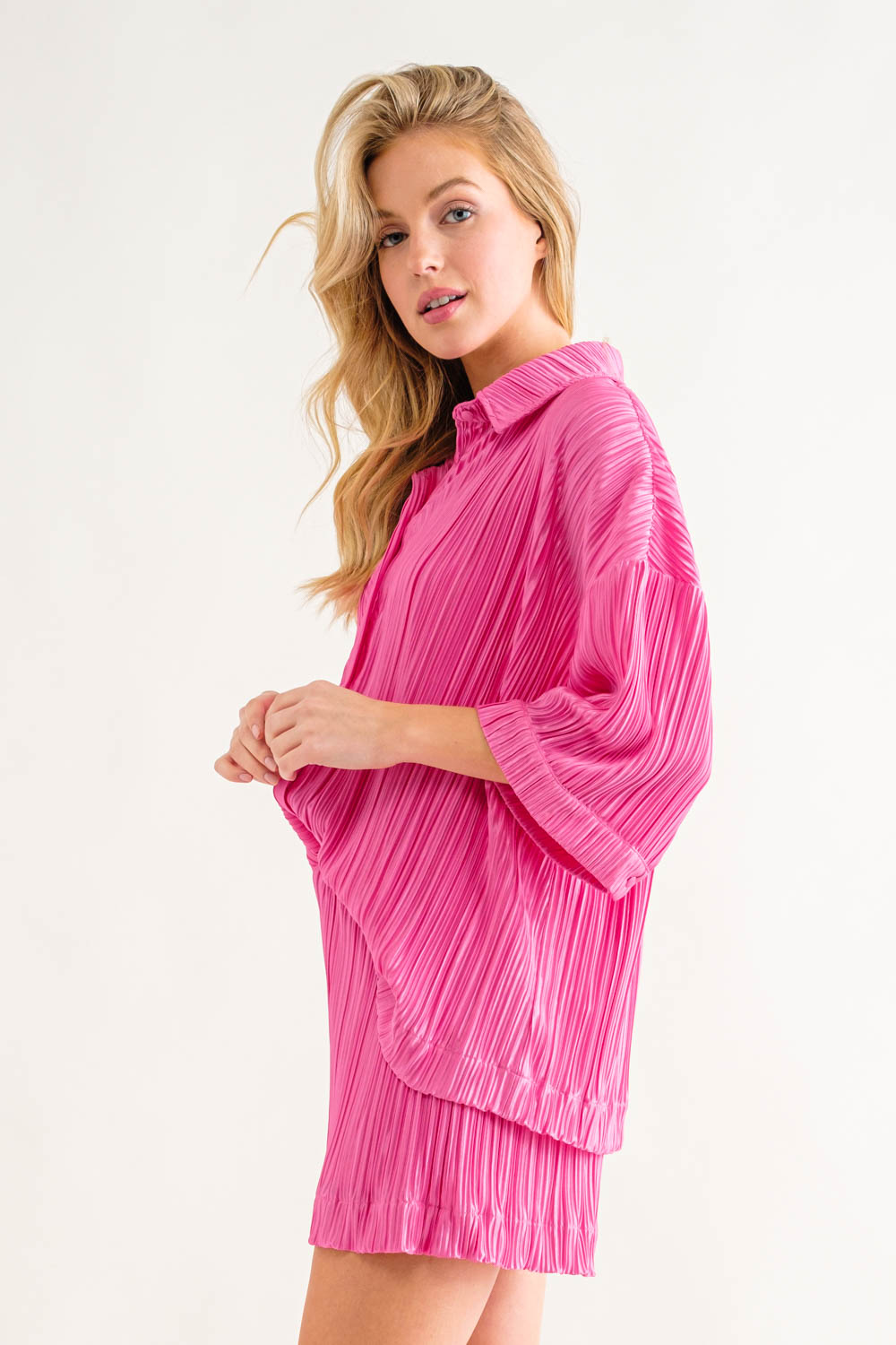 MOD 2pc ButtonDown Collar Top/Short Set