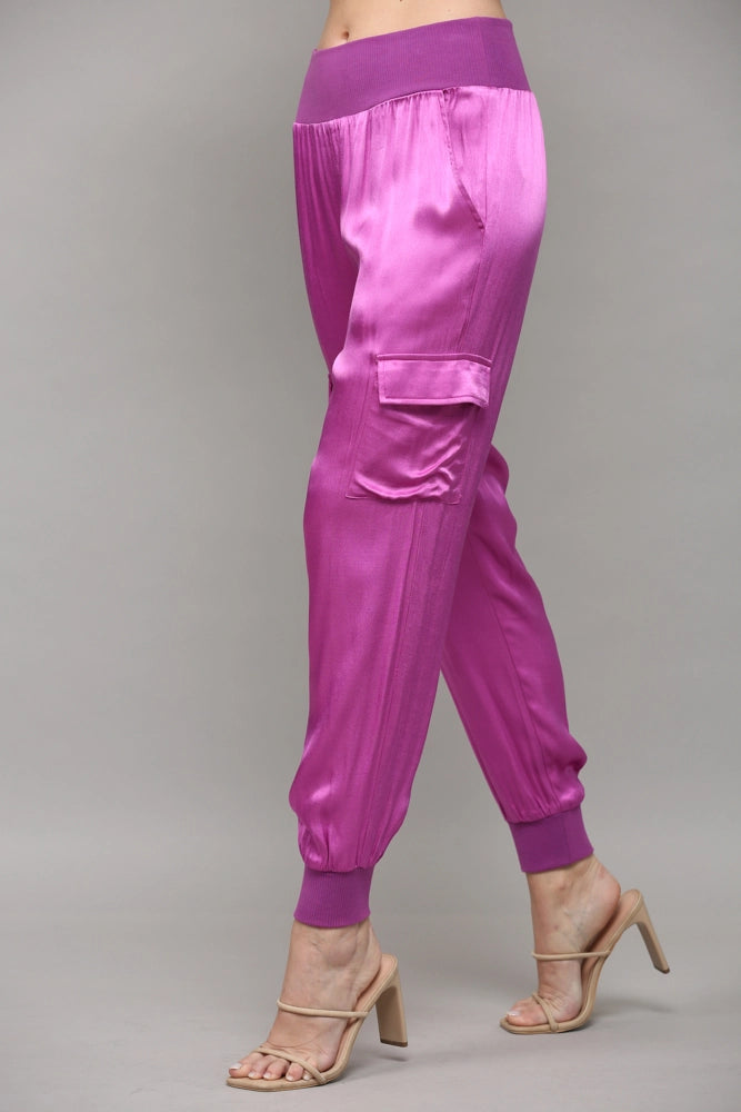 DISTRACT Satin Cargo Jogger Pant