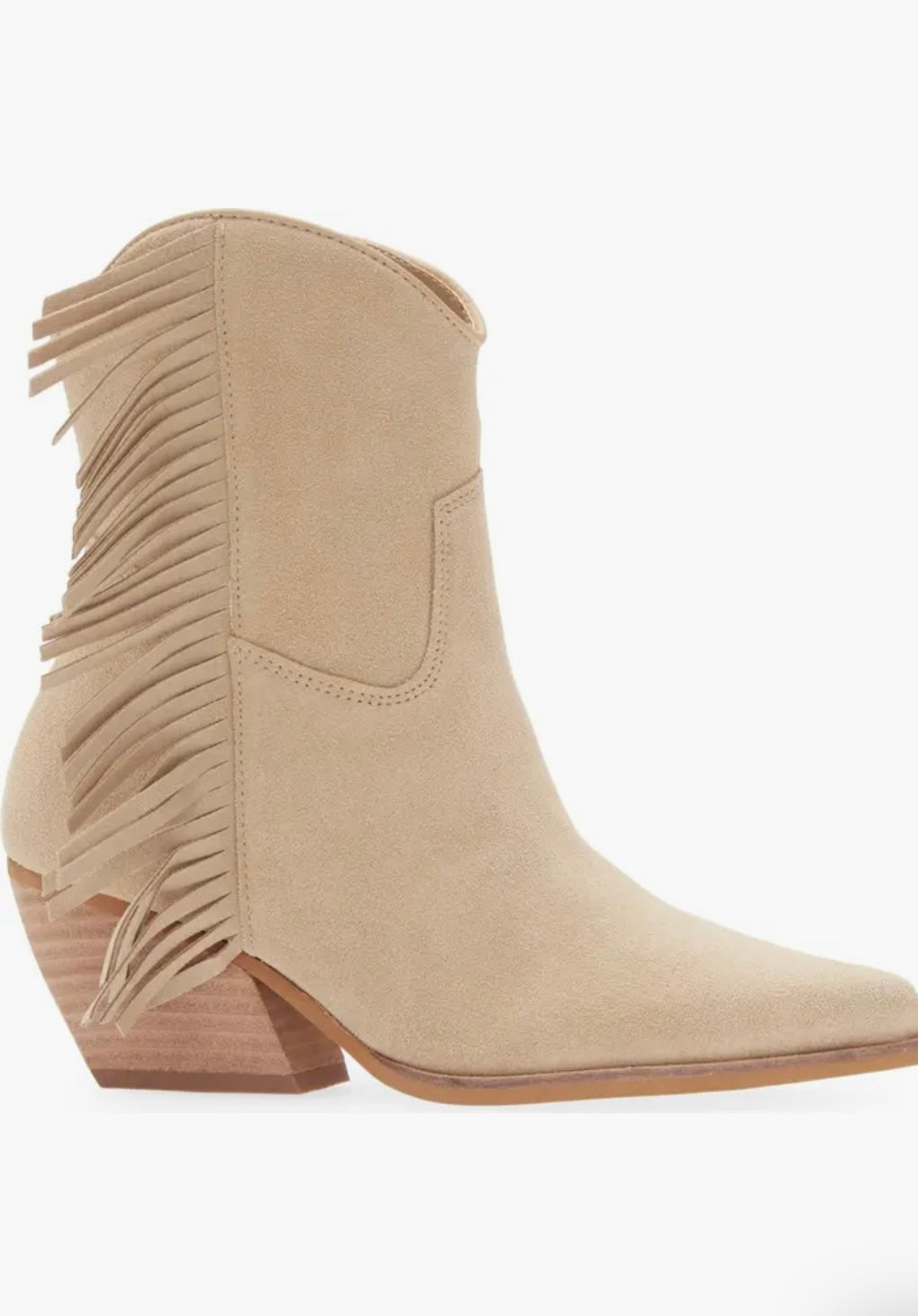 STEVE MADDEN Suede WOLFER-F Fringe Western Bootie