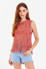 *ANOTHER LOVE Textured TRISHA Crocheted Sweater Tank