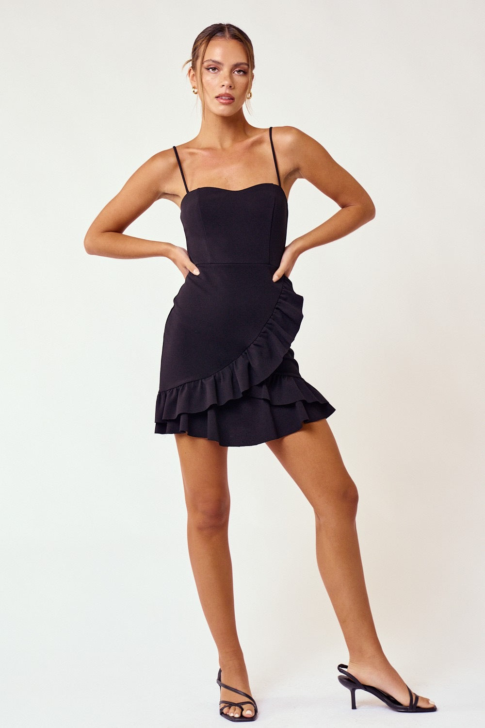 PORTER Sweetheart Tank Ruffle Dress
