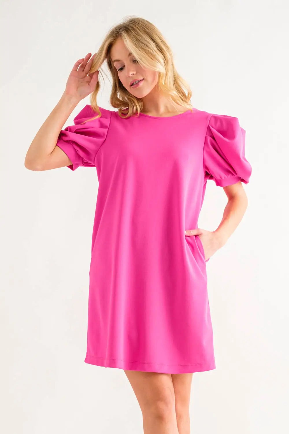 AFFAIR Balloon Short Sleeve Dress