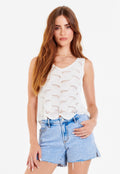 ANOTHER LOVE Rory Pointelle ScallopHem Tank