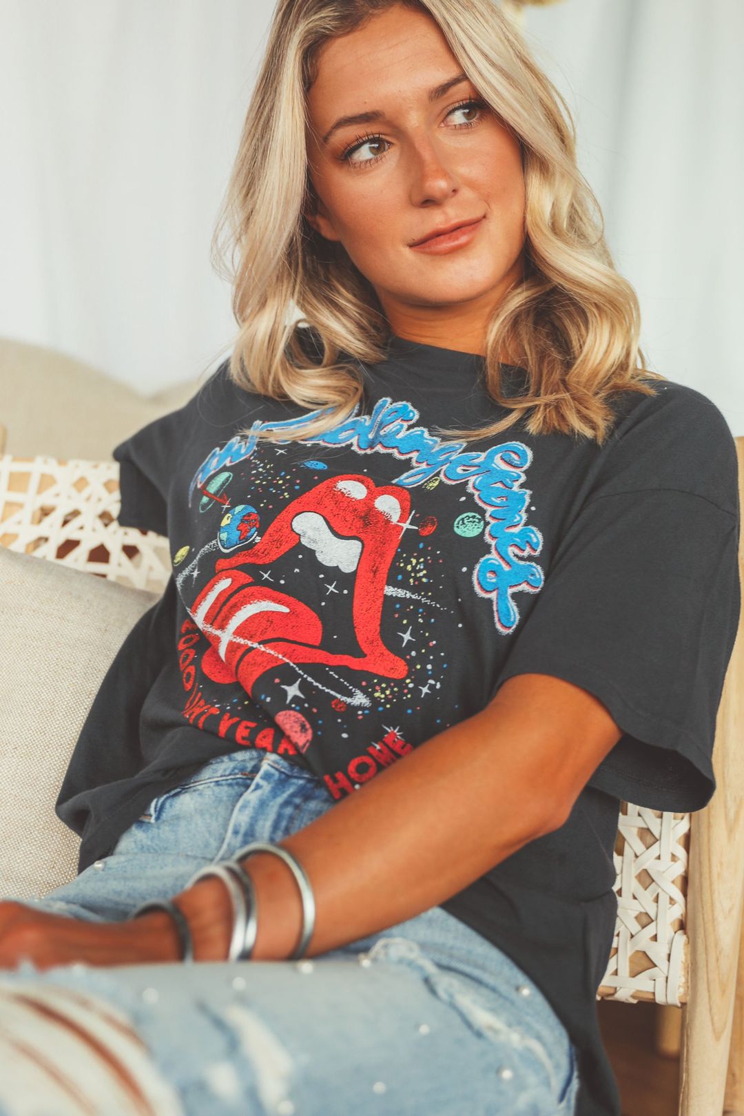 DAYDREAMER Rolling Stones GALAXY Boyfriend Tee