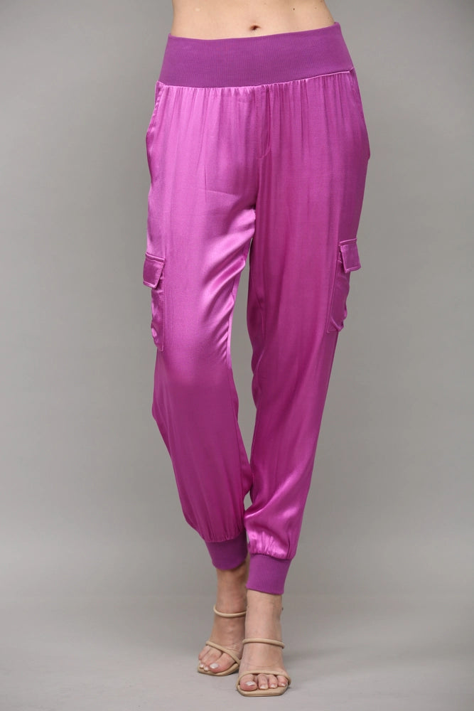 DISTRACT Satin Cargo Jogger Pant