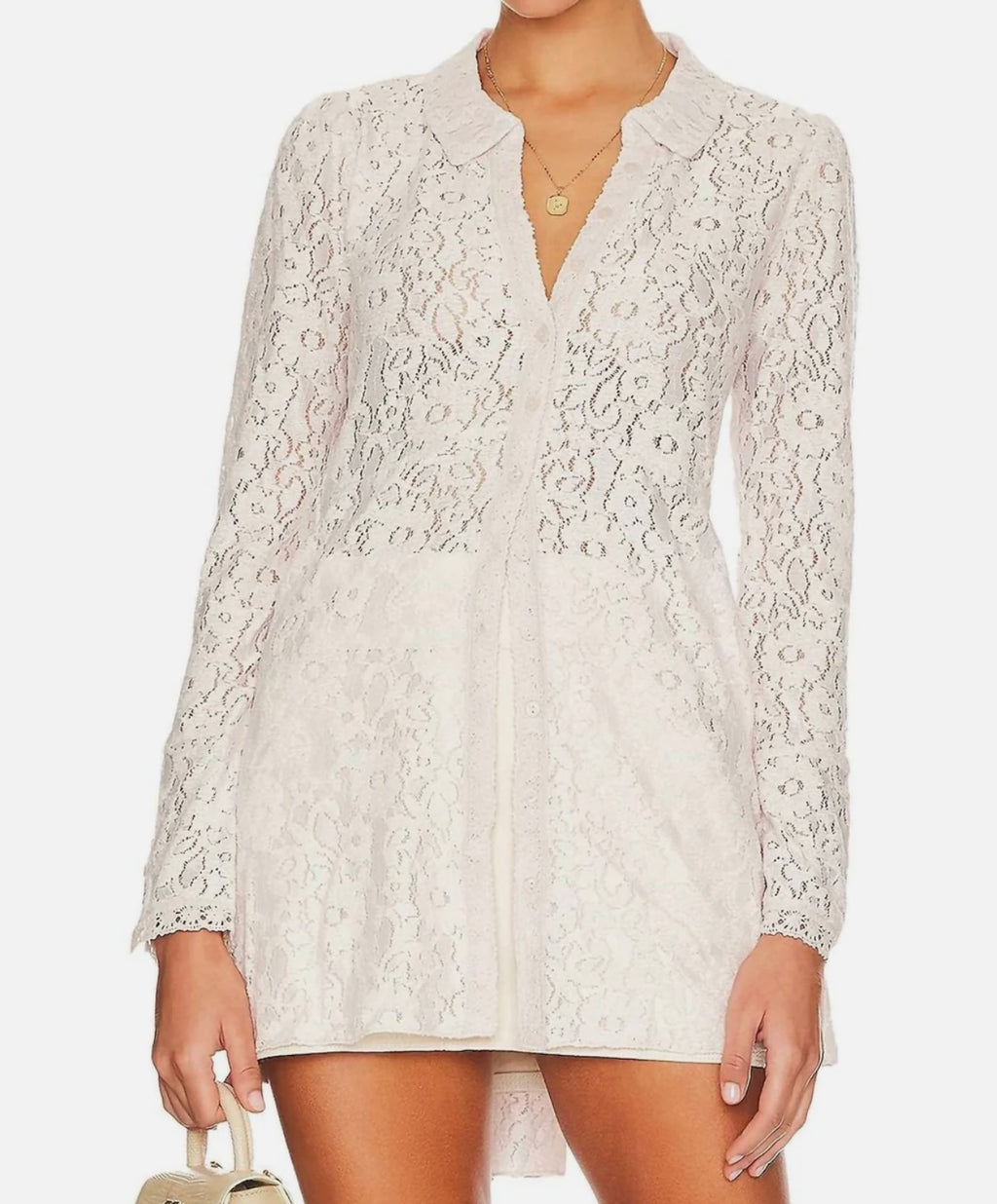 FREE PEOPLE Lace HEATHER SwingHem Tunic