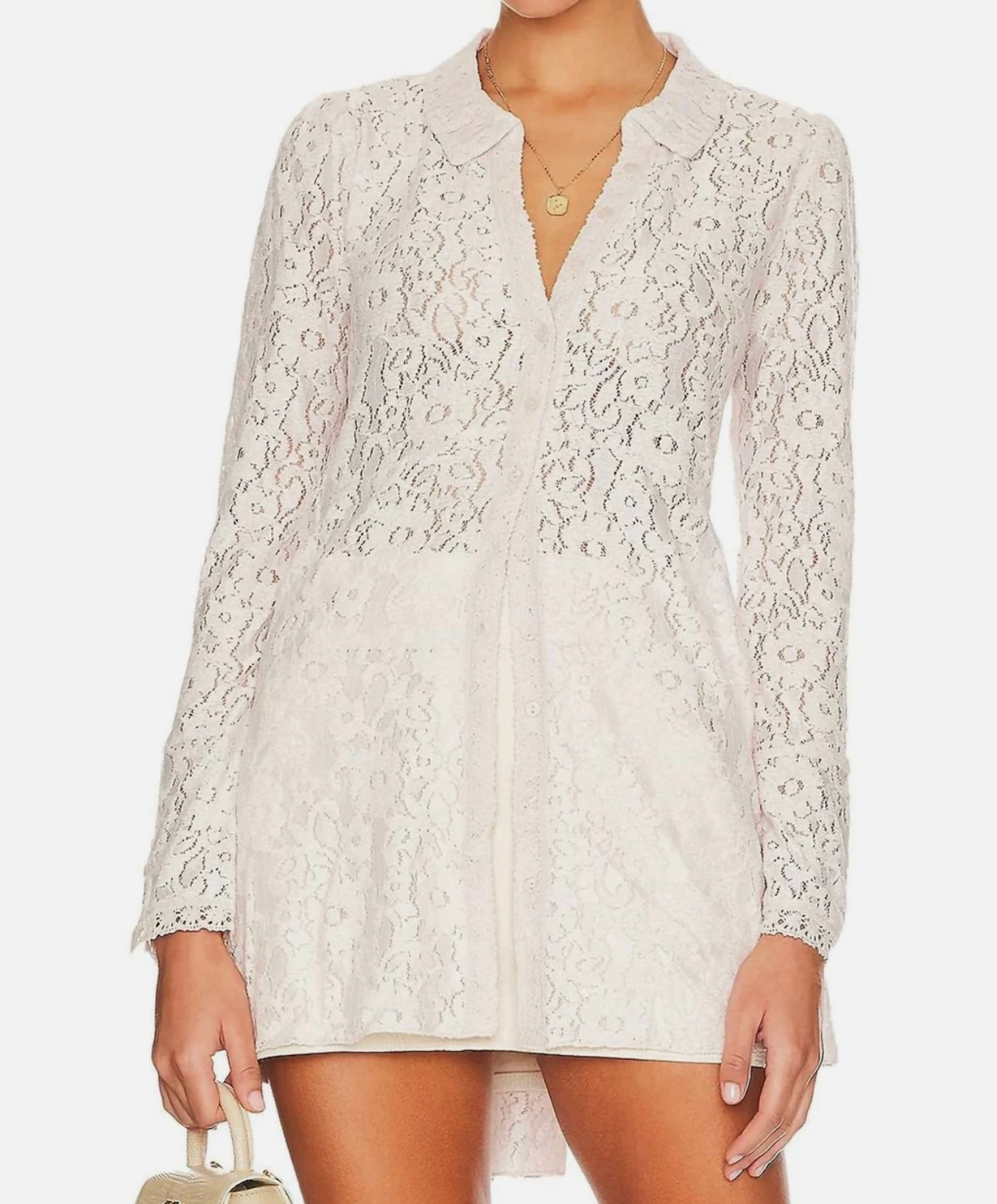 FREE PEOPLE Lace HEATHER SwingHem Tunic