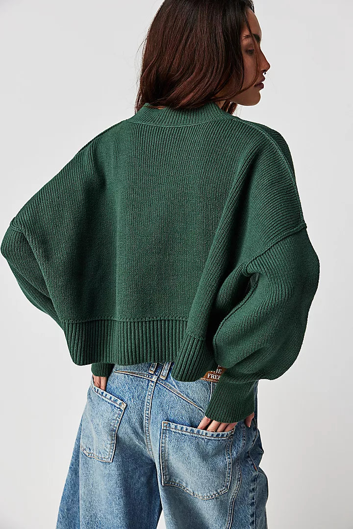 FREE PEOPLE Crop EASY STREET Pullover Sweater Top