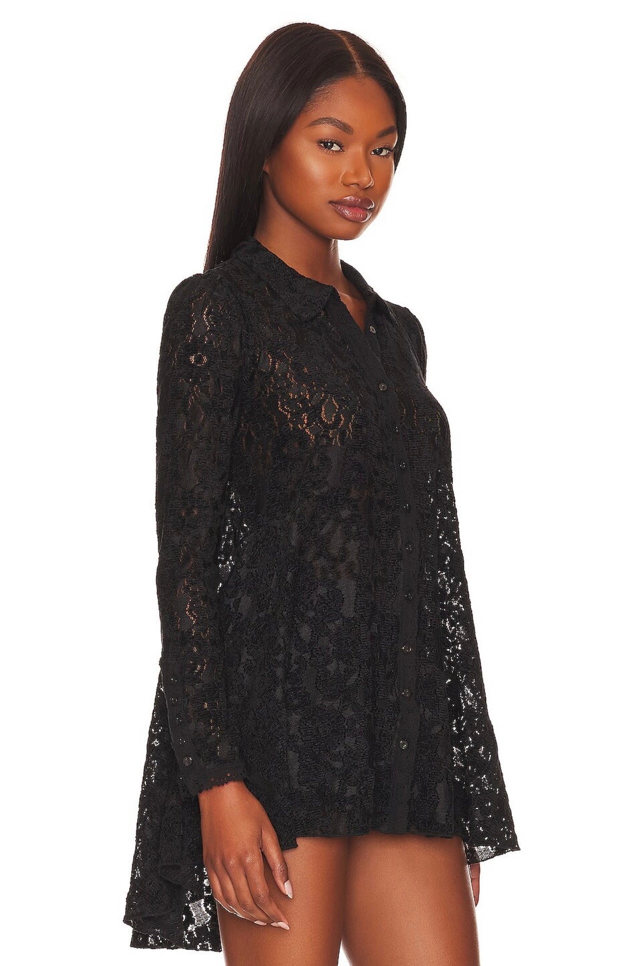 FREE PEOPLE Lace HEATHER SwingHem Tunic