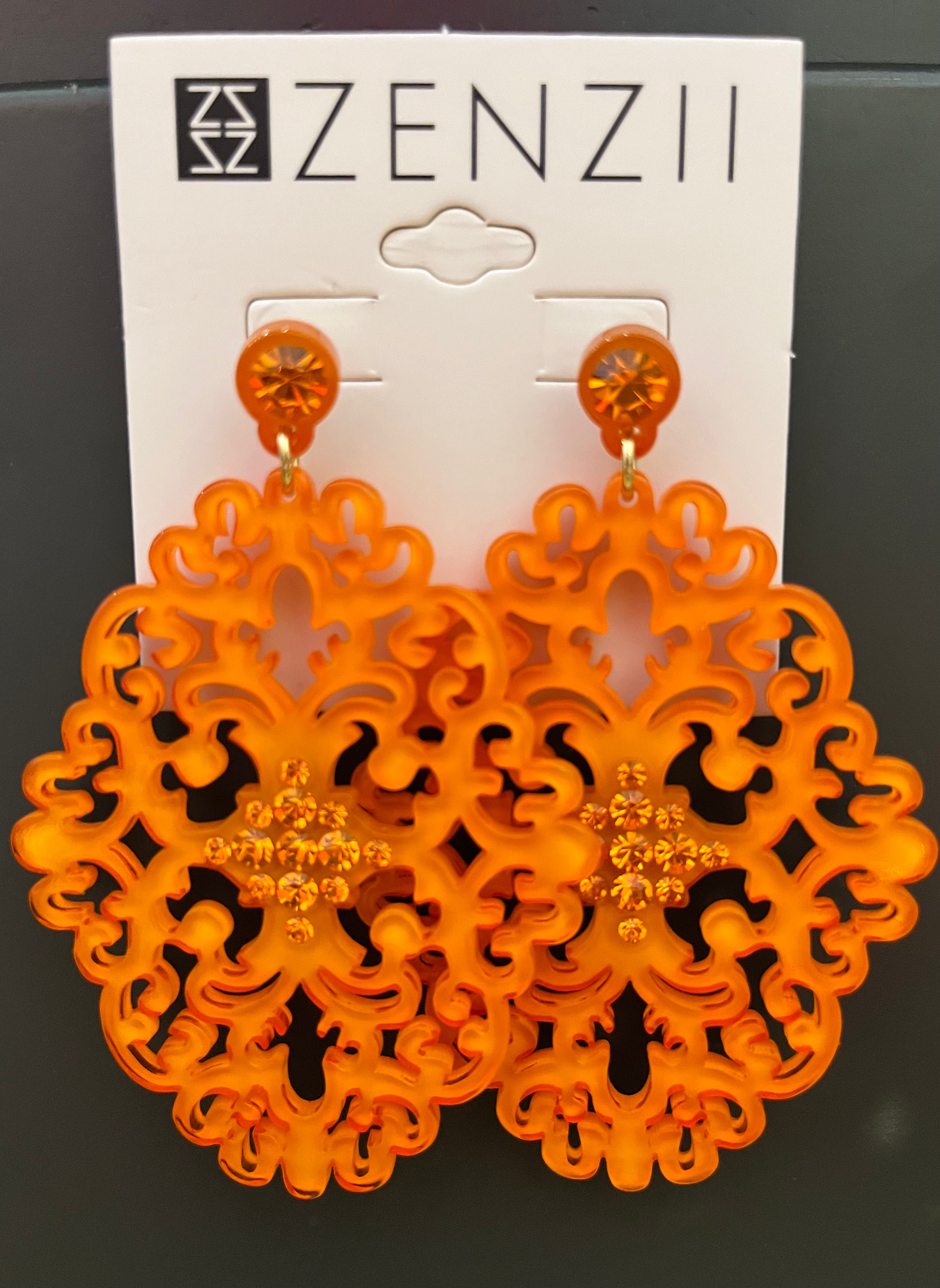 ZENZII Large Brocade Earring