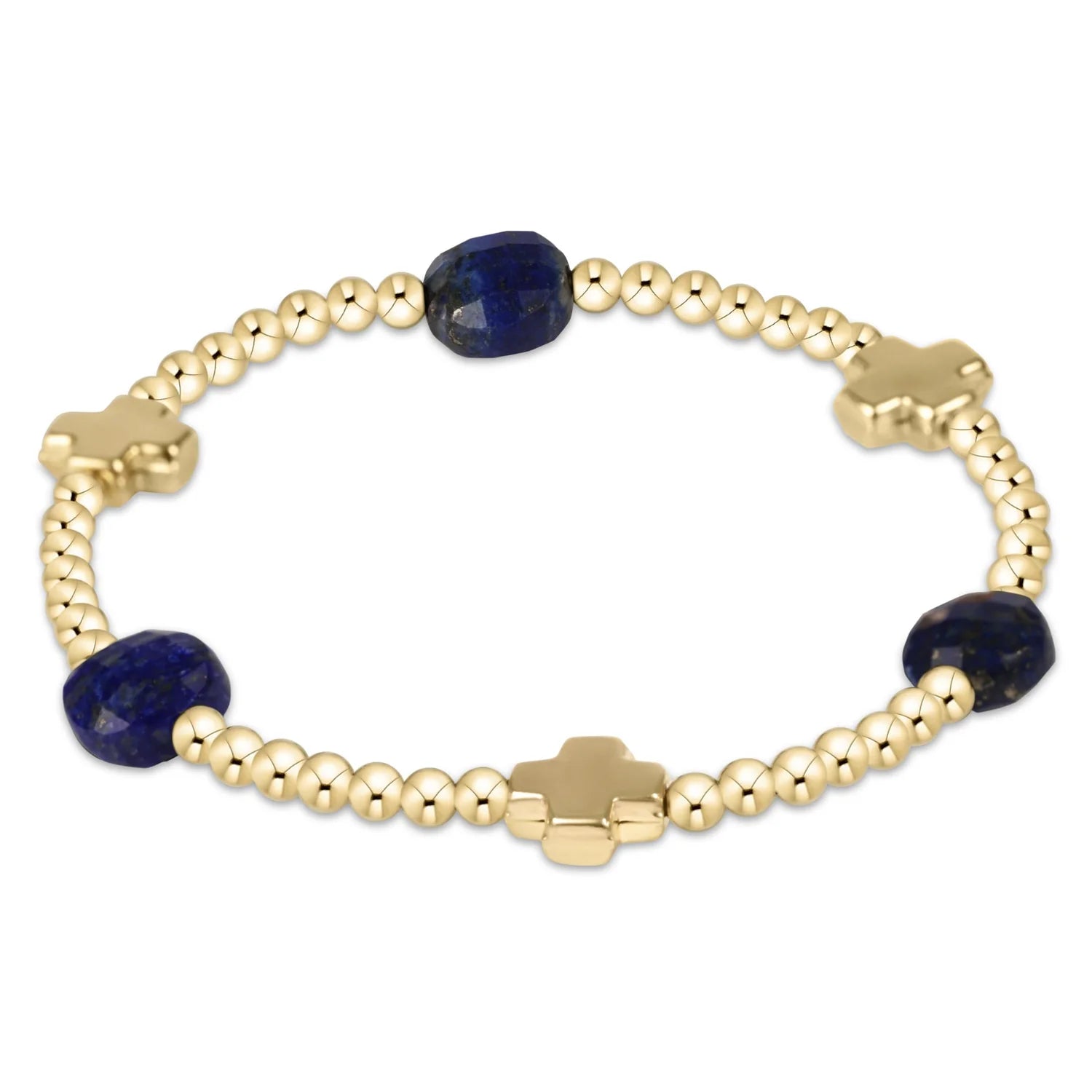 ENEWTON Signature Cross Admire Gold 3MM Bead Bracelet