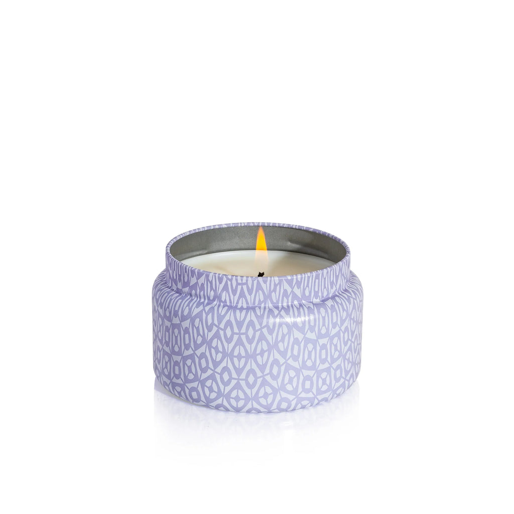 Capri BLUE Volcano Lavender Printed Travel Tin Candle 8.5oz