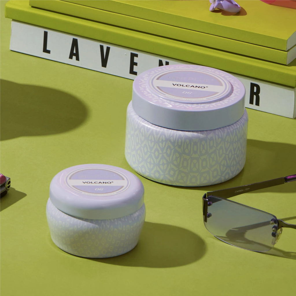 Capri BLUE Volcano Lavender Mini Tin Candle 3oz