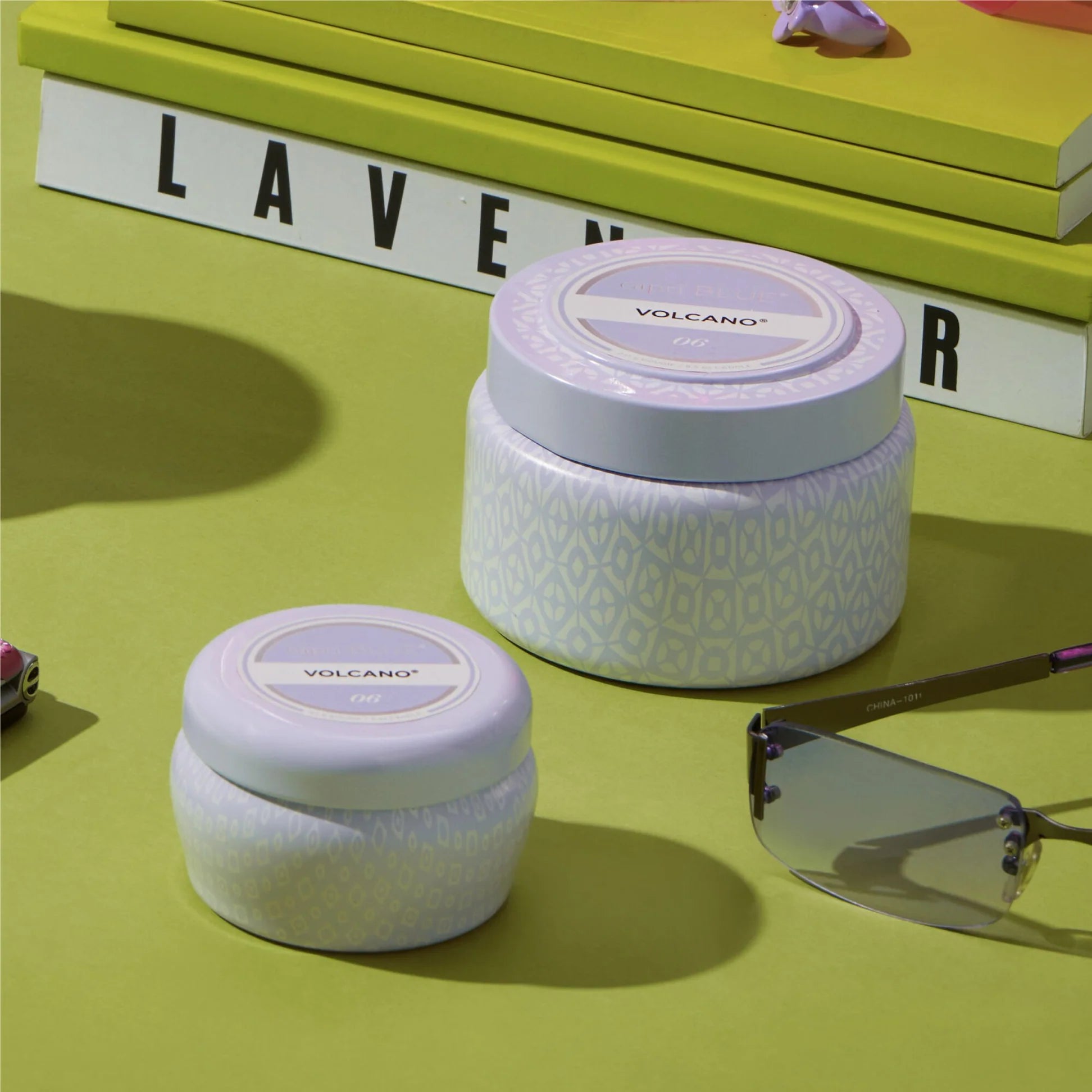 Capri BLUE Volcano Lavender Mini Tin Candle 3oz