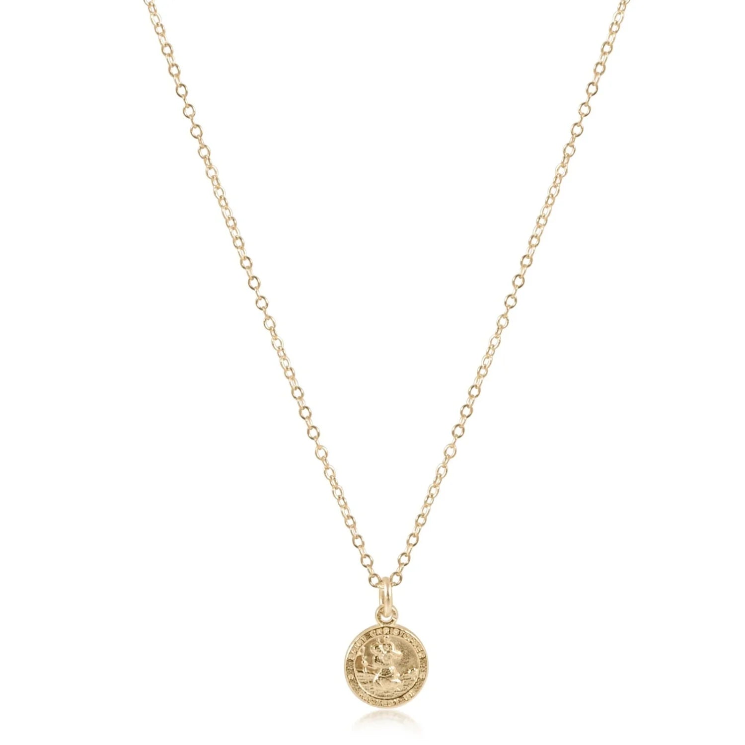 Enewton 16" Necklace Gold - PROTECTION Small Gold Disc