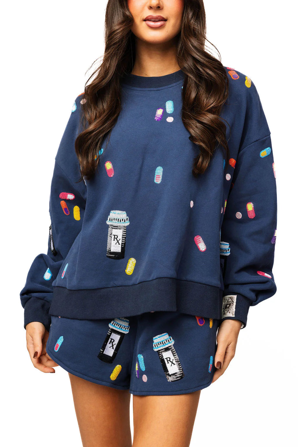Queen of Sparkles Navy Pharmacy Sweatshirt