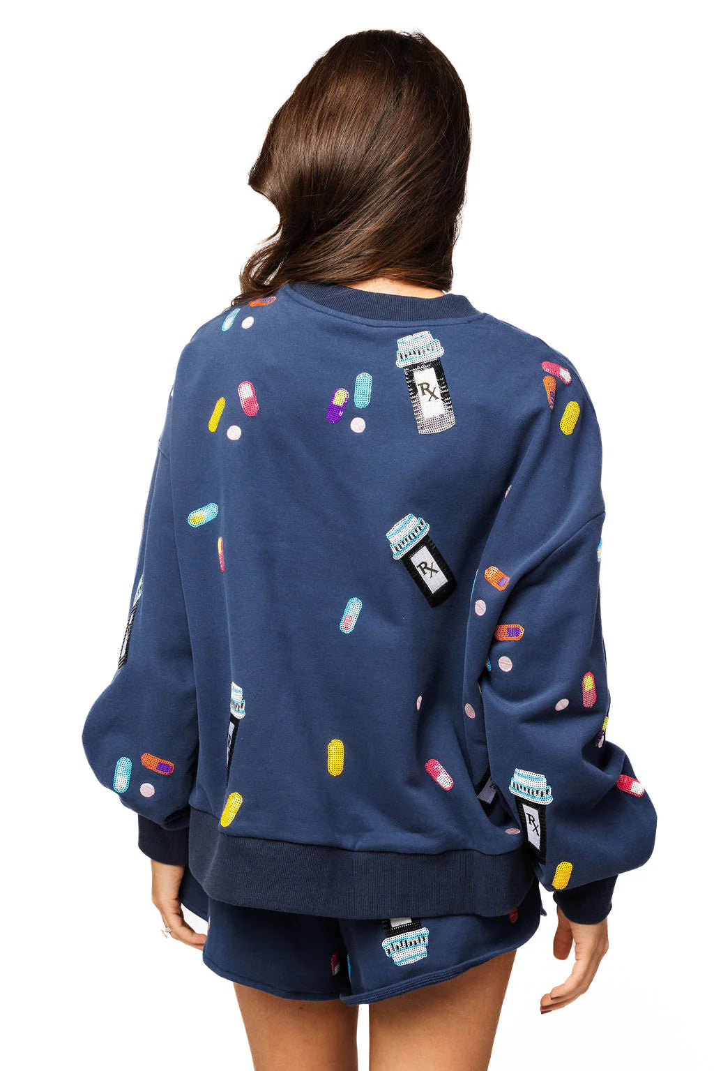 Queen of Sparkles Navy Pharmacy Sweatshirt
