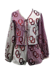 Queen of Sparkles Licensed Oklahoma Colorblock Tie-up Gingham Top
