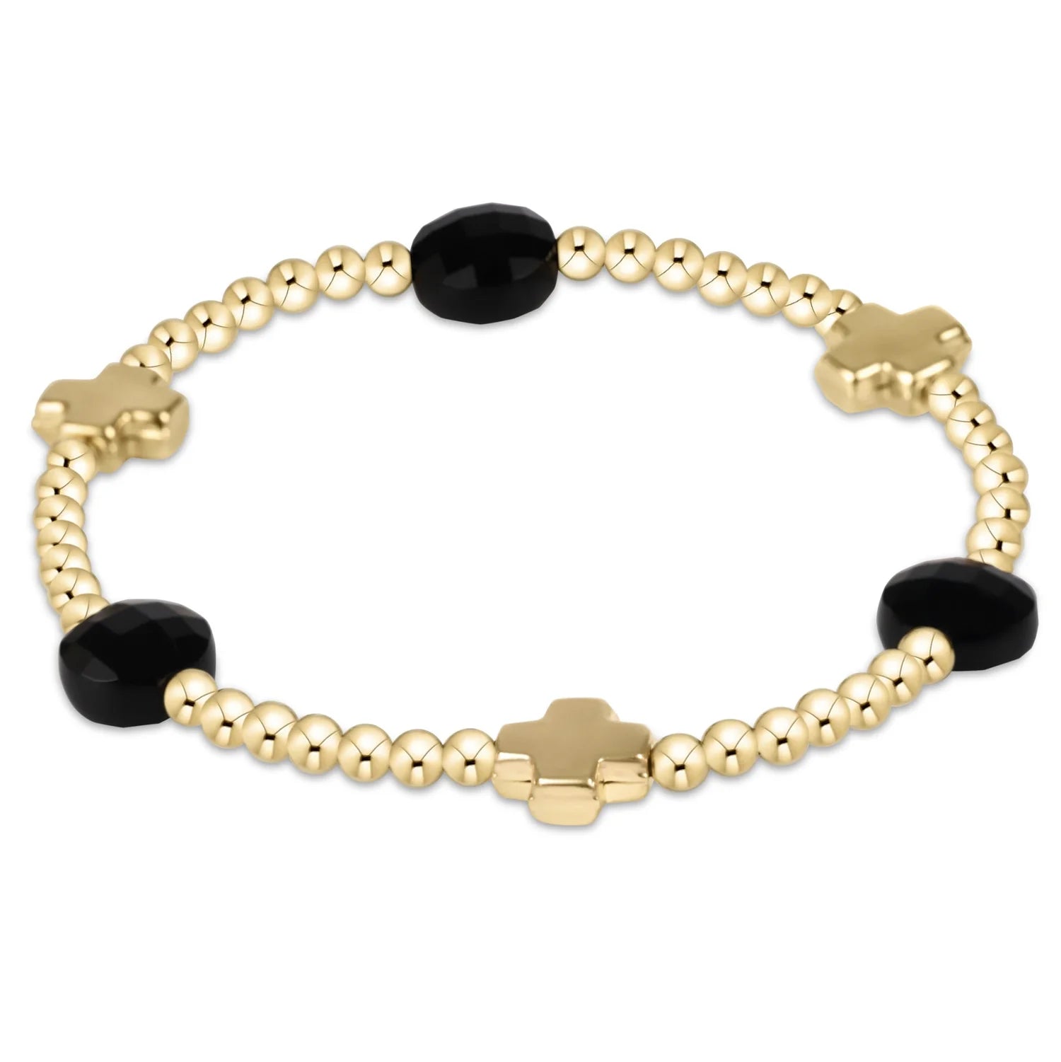 ENEWTON Signature Cross Admire Gold 3MM Bead Bracelet