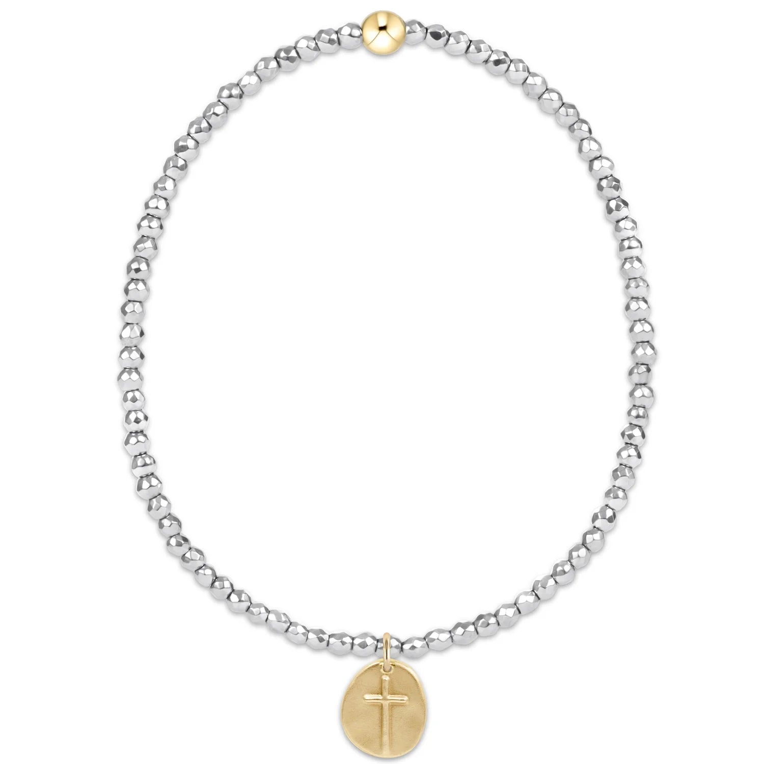 ENEWTON 2mm Bead Bracelet - Inspire Small Gold Charm