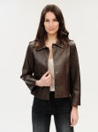 Six / Fifty Vail Rounded Collar Faux Leather Jacket