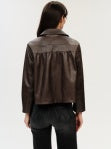 Six / Fifty Vail Rounded Collar Faux Leather Jacket