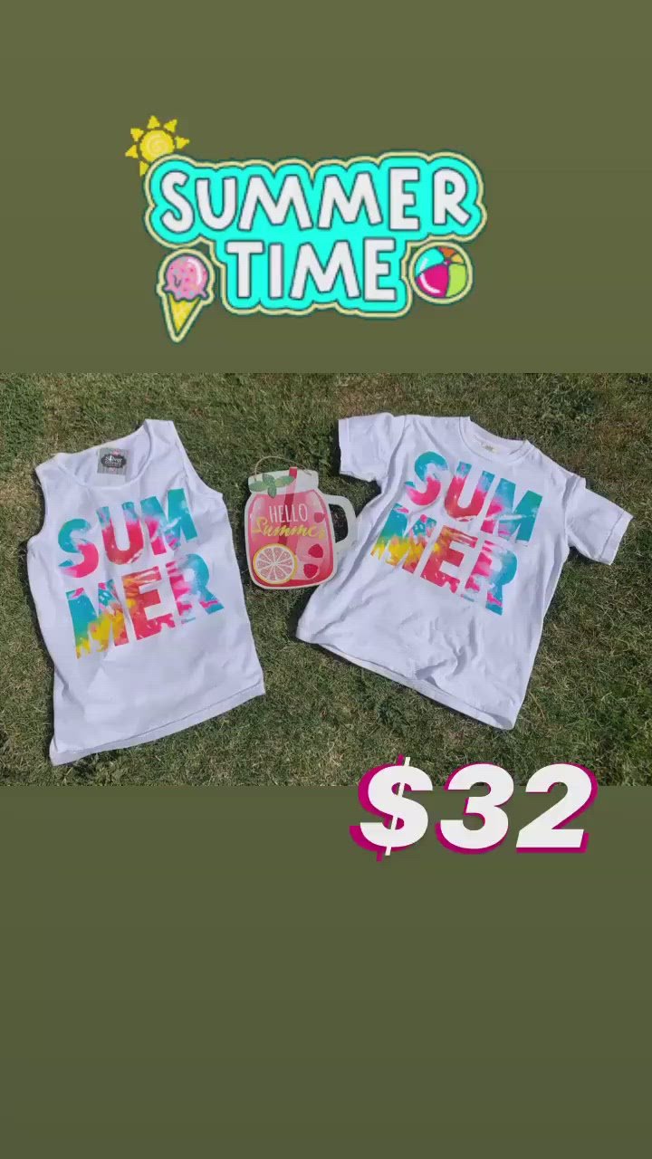 TTT SUMMER Tie~Dye Logo Comfort Colors Tank Top