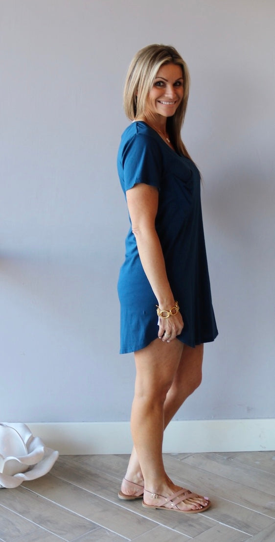 BOBI Supreme Jersey INTENSE ScoopHem Pocket Dress