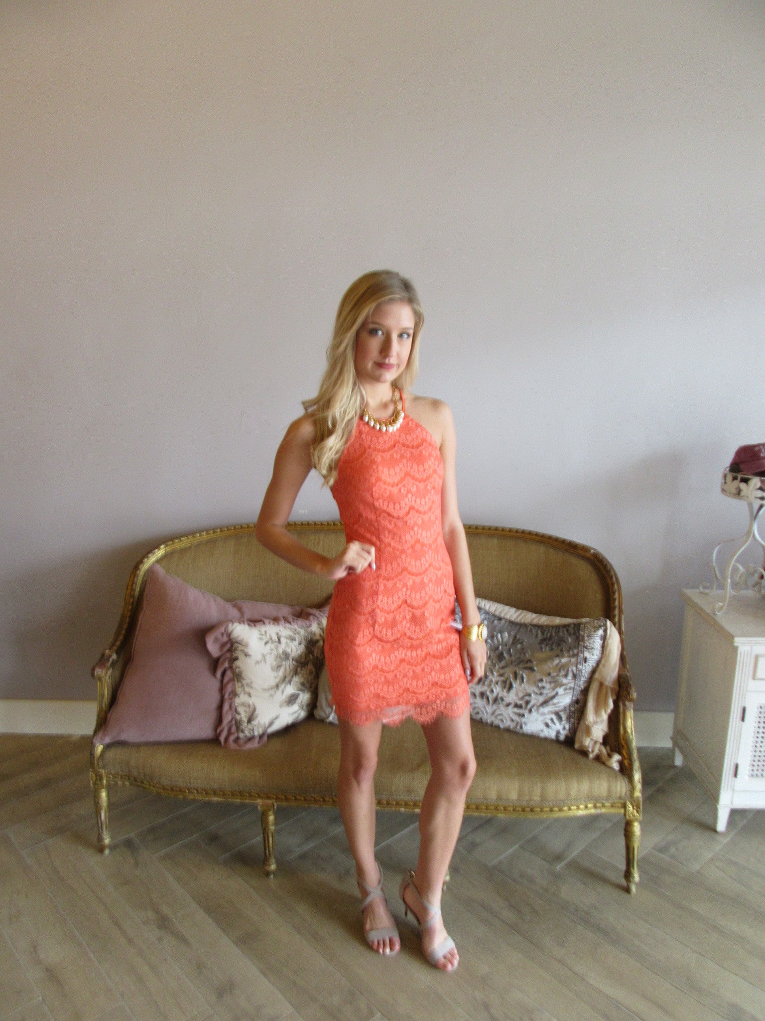 *BOBI BLACK Lace GABLES LaceUp Back Dress