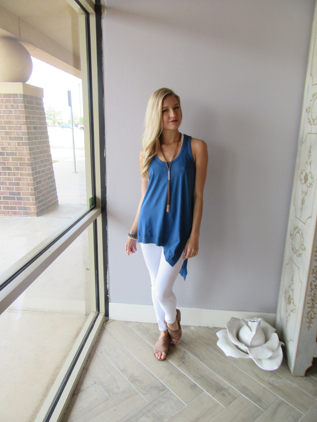 BOBI Jersey CAMDEN SideSlit Tank Top