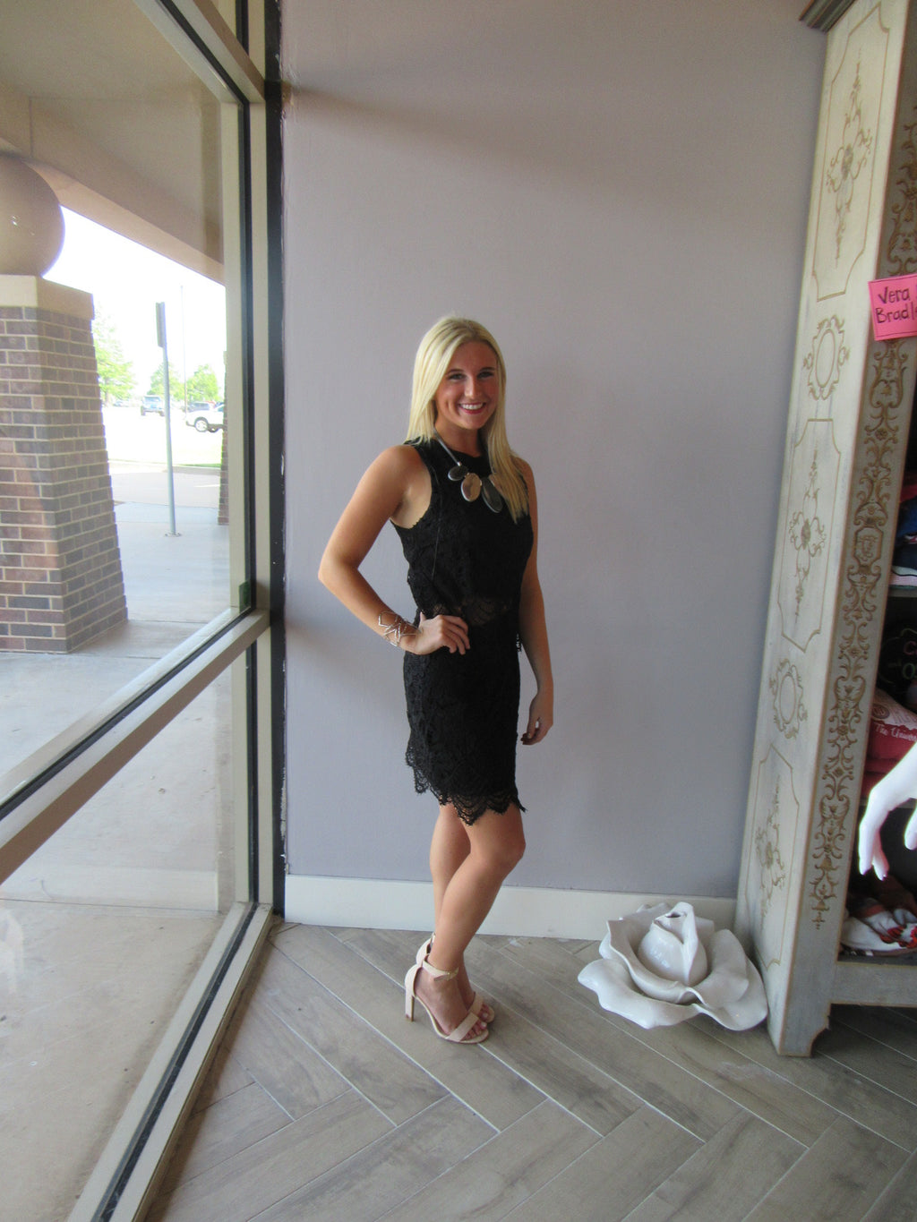 BELIEVER 2pc Battenburg Lace Crop Top/Skirt Set