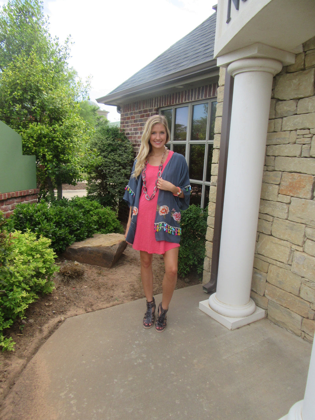 BOBI Slub Jersey TRUE GRIT RawSeam Detail ScoopHem Tank Dress