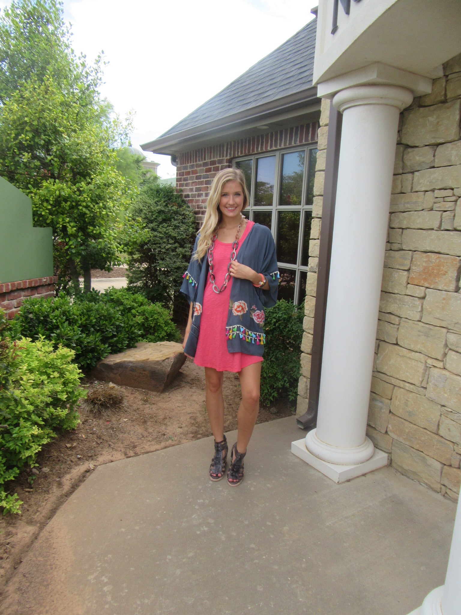 BOBI Slub Jersey TRUE GRIT RawSeam Detail ScoopHem Tank Dress