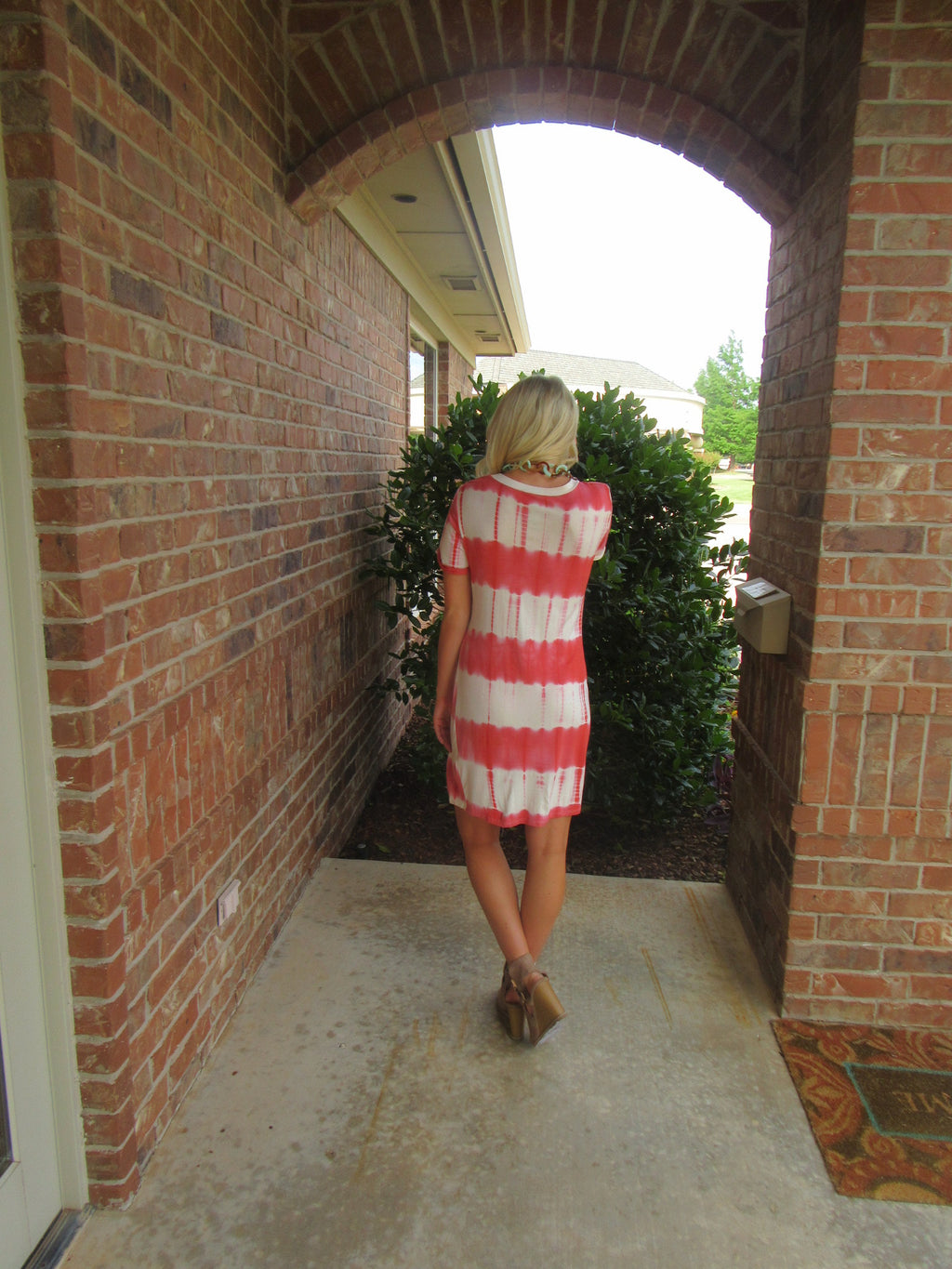 KNOTTED UP DipDye Jersey Cutout Knot Dress