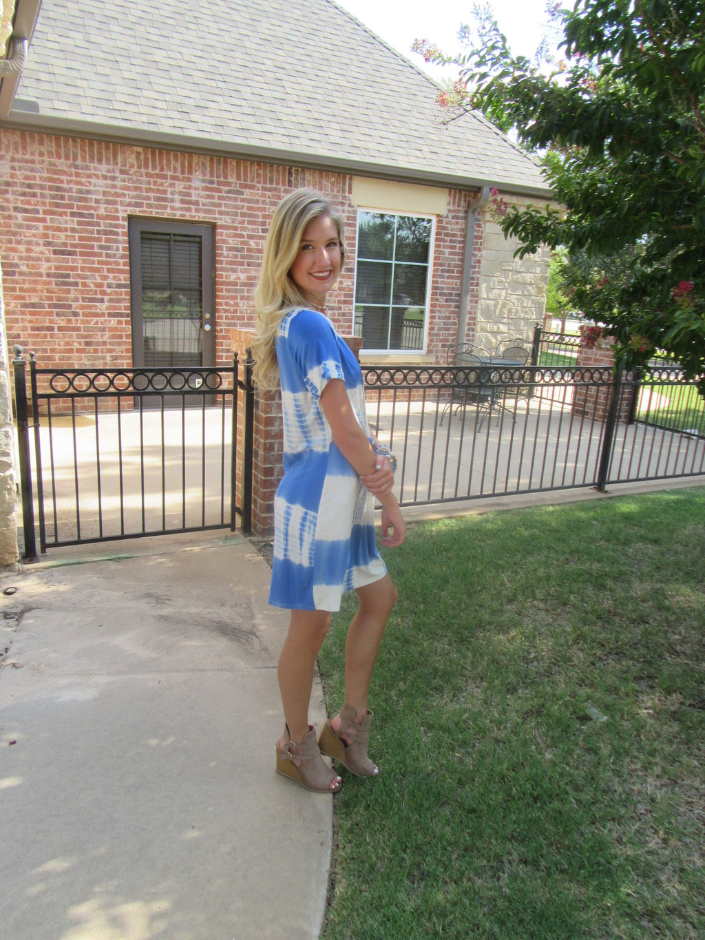 KNOTTED UP DipDye Jersey Cutout Knot Dress