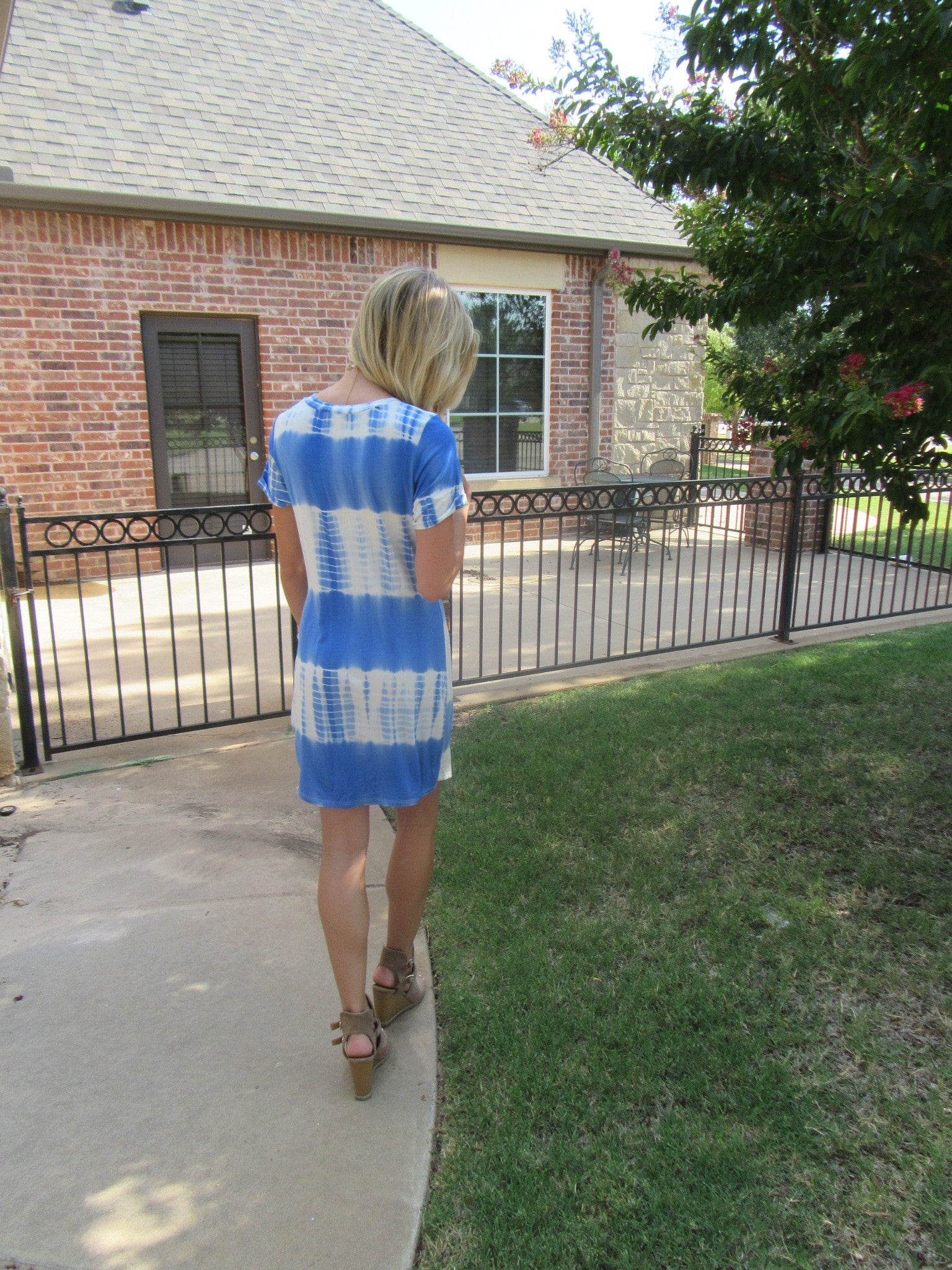 KNOTTED UP DipDye Jersey Cutout Knot Dress