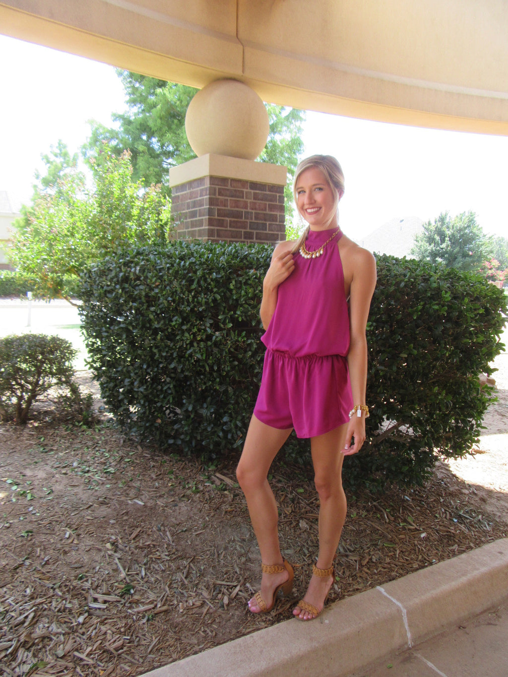 BOBI BLACK Orchid SANCTUARY MockNeck Halter Short Romper