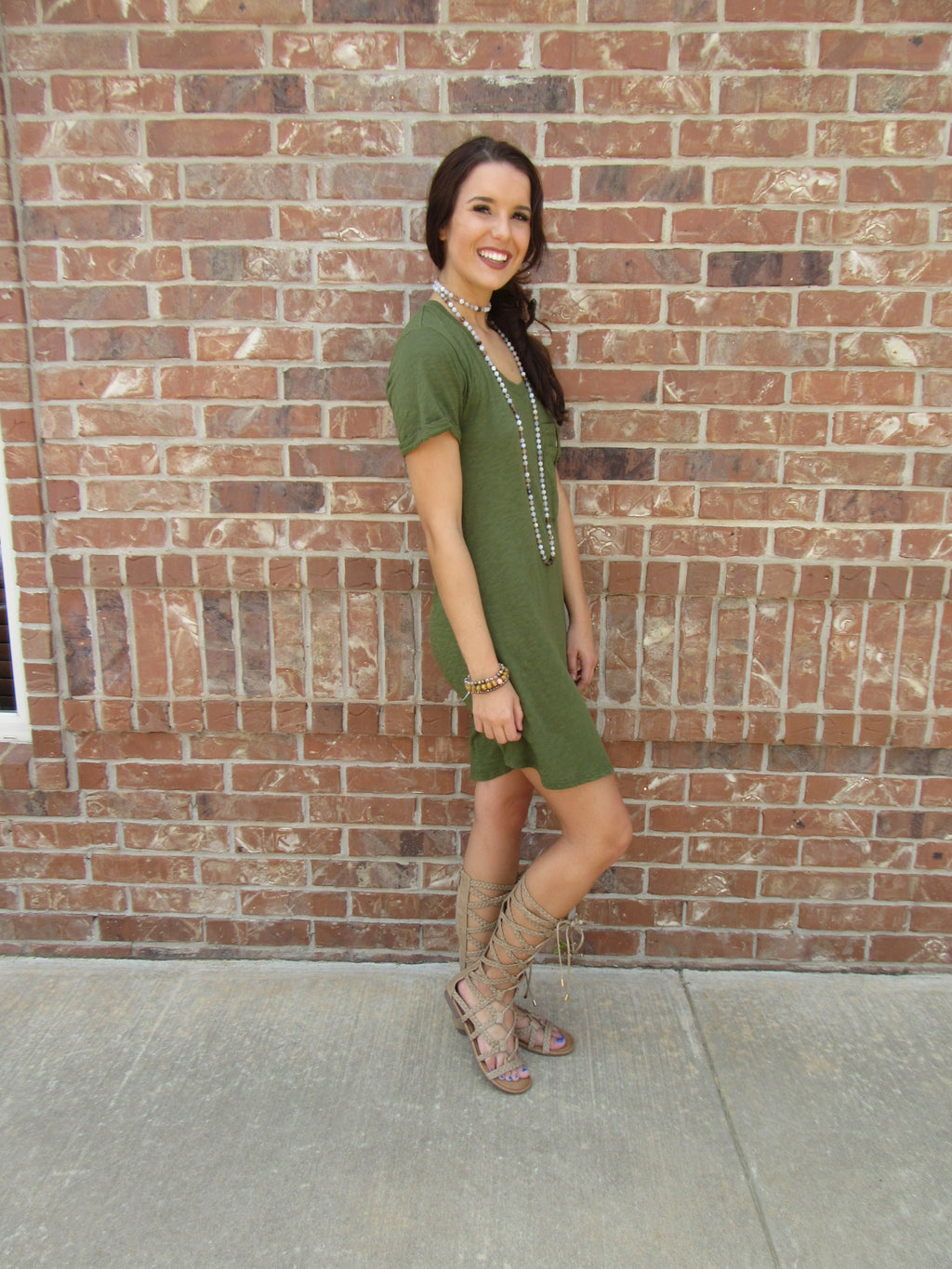 BOBI Slub Jersey DECOY Cargo Pocket Tunic Dress