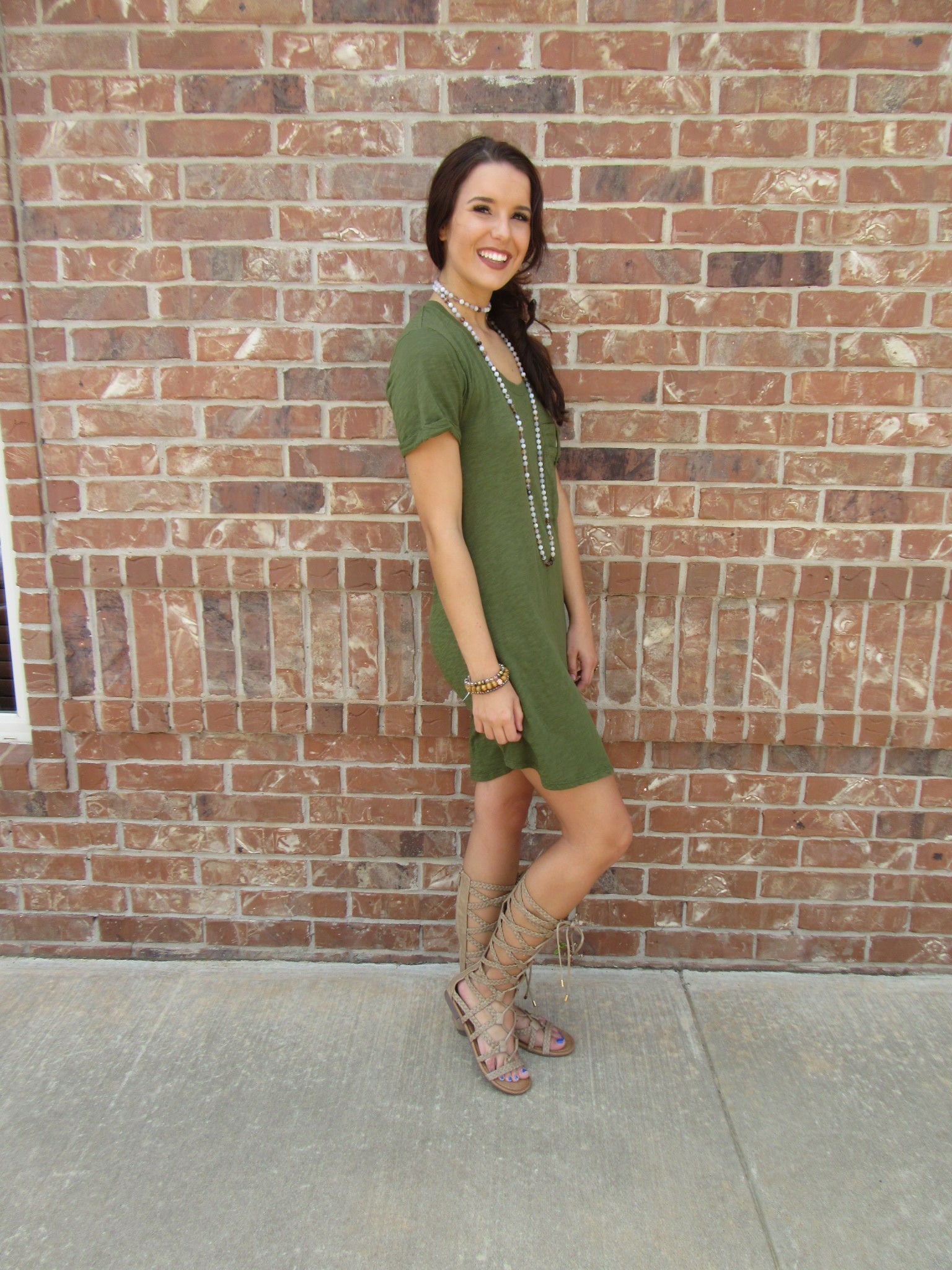 BOBI Slub Jersey DECOY Cargo Pocket Tunic Dress