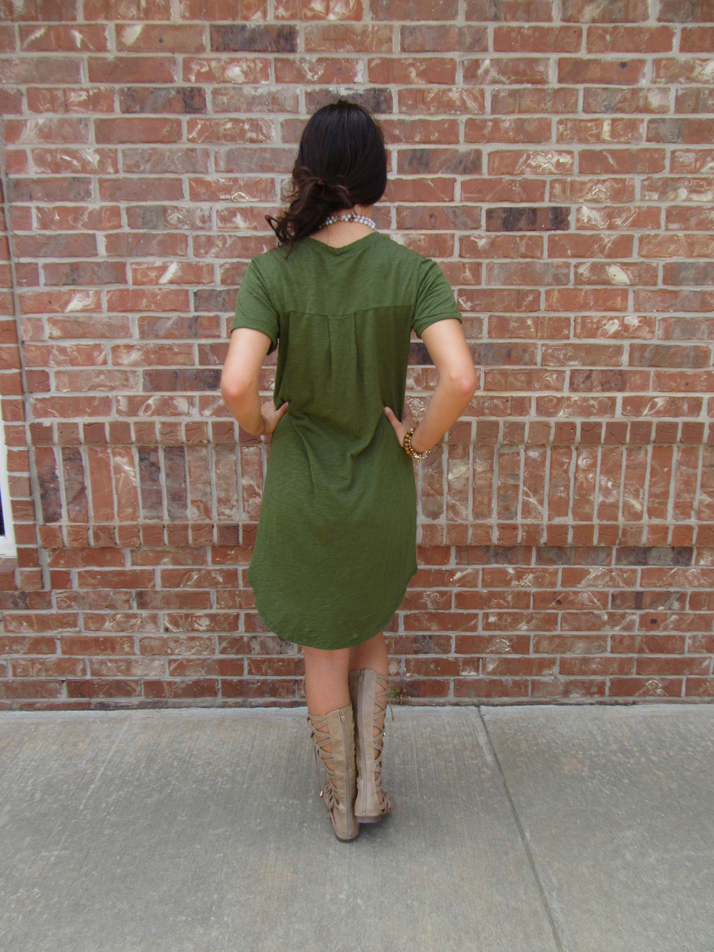 BOBI Slub Jersey DECOY Cargo Pocket Tunic Dress