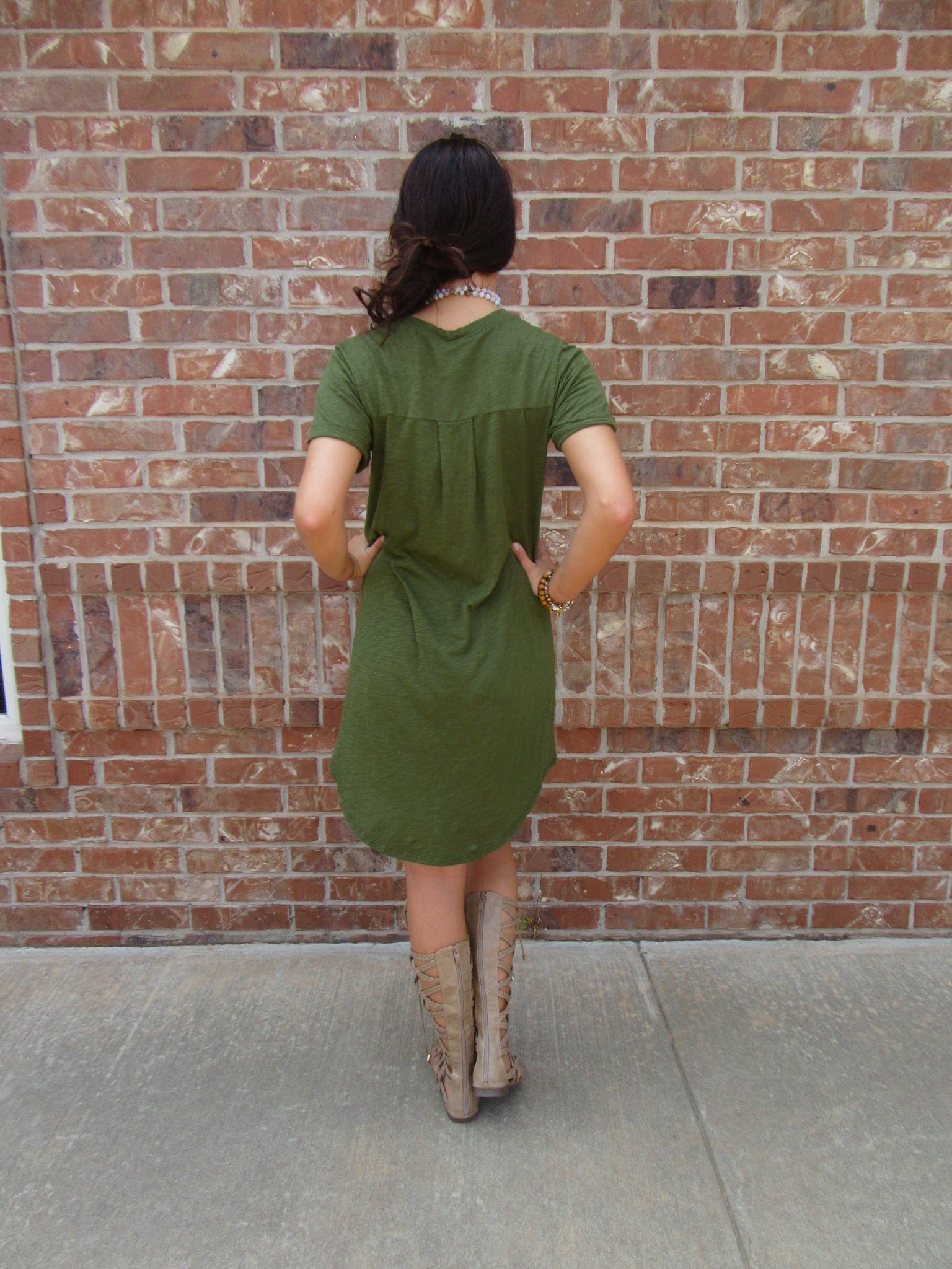 BOBI Slub Jersey DECOY Cargo Pocket Tunic Dress