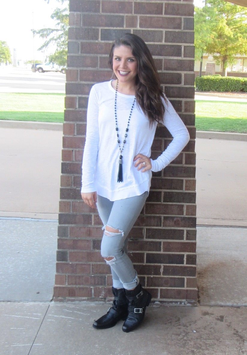 BOBI Slub Jersey PRIME Scoop RawHem Tee Top