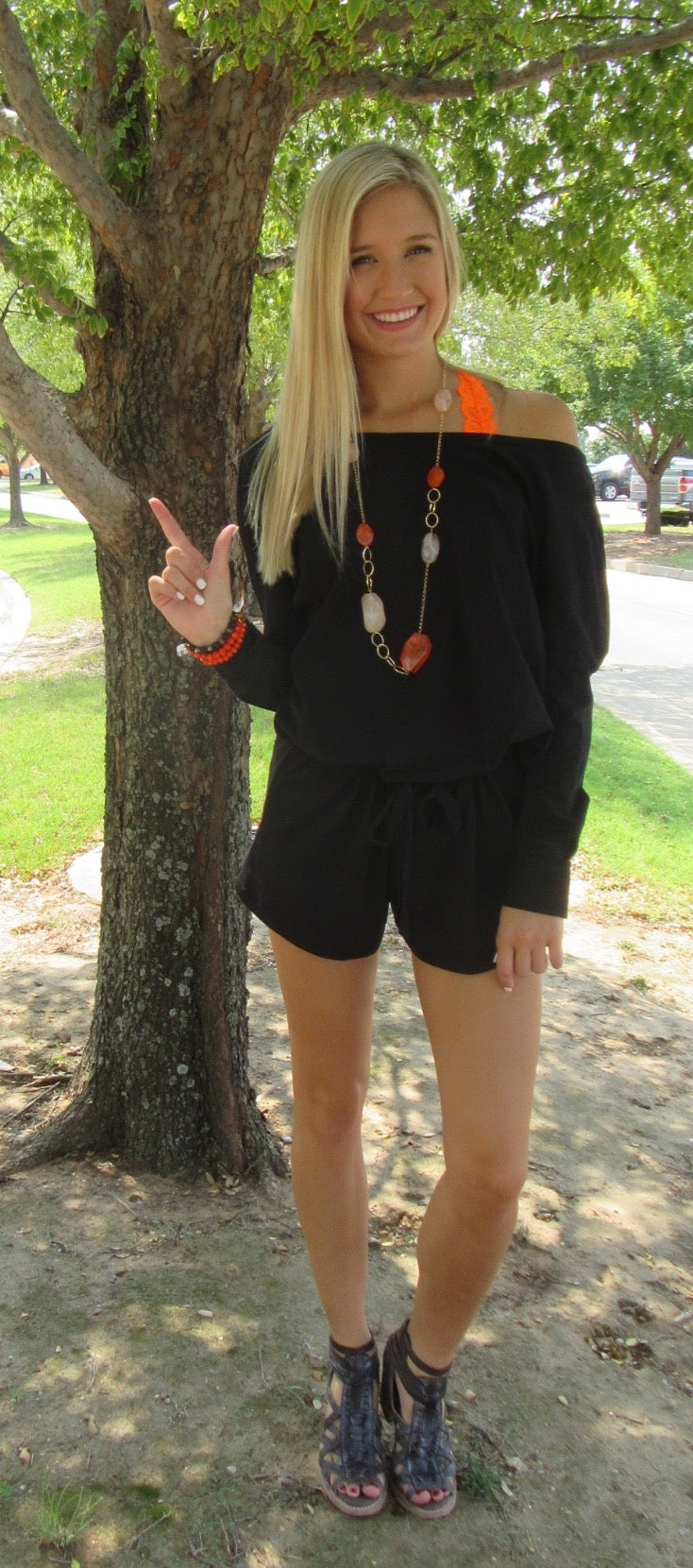 BOBI Jersey TURN BACK TIME DropShoulder Short Romper