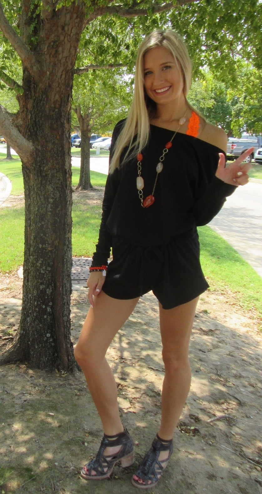 BOBI Jersey TURN BACK TIME DropShoulder Short Romper