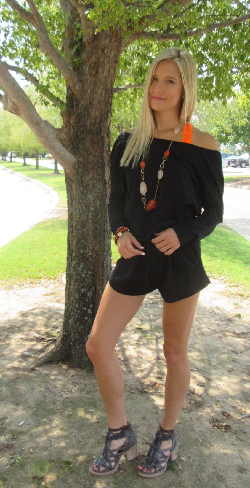 BOBI Jersey TURN BACK TIME DropShoulder Short Romper