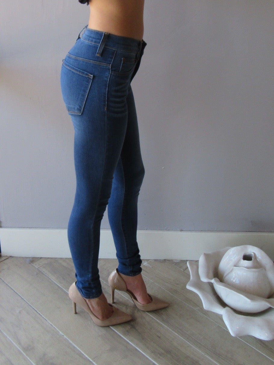 FLYING MONKEY HiRise BAMBI BLUE SuperSoft Skinny Jean