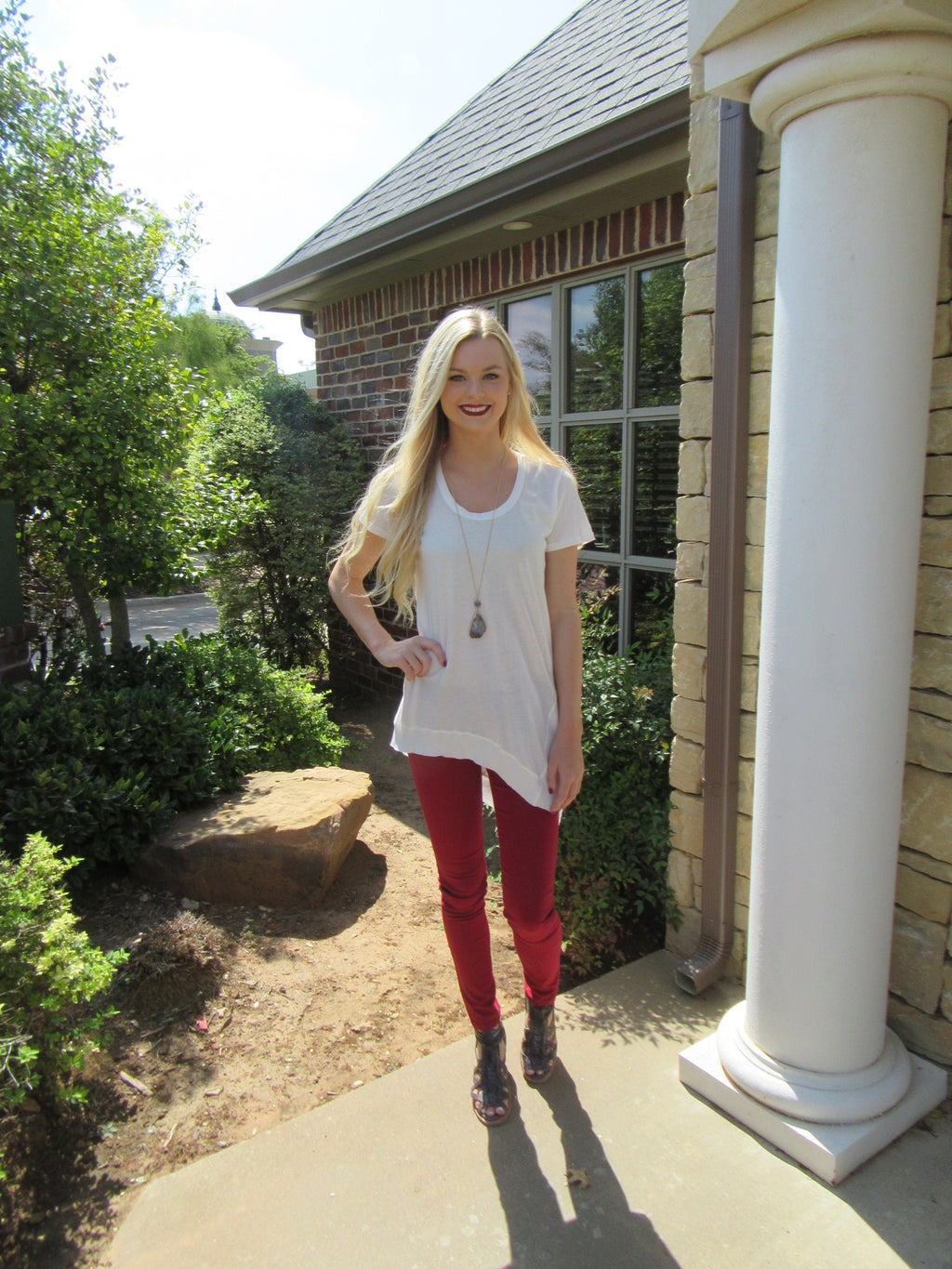 Bone BOBI LightWeight Jersey CAMDEN SideSlit Asymmetric Tee Top